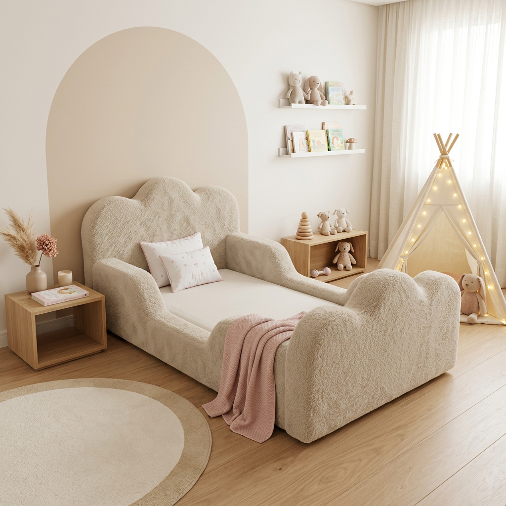 Cama Montessori Infantil Sonhos Duo Solteiro - Bege