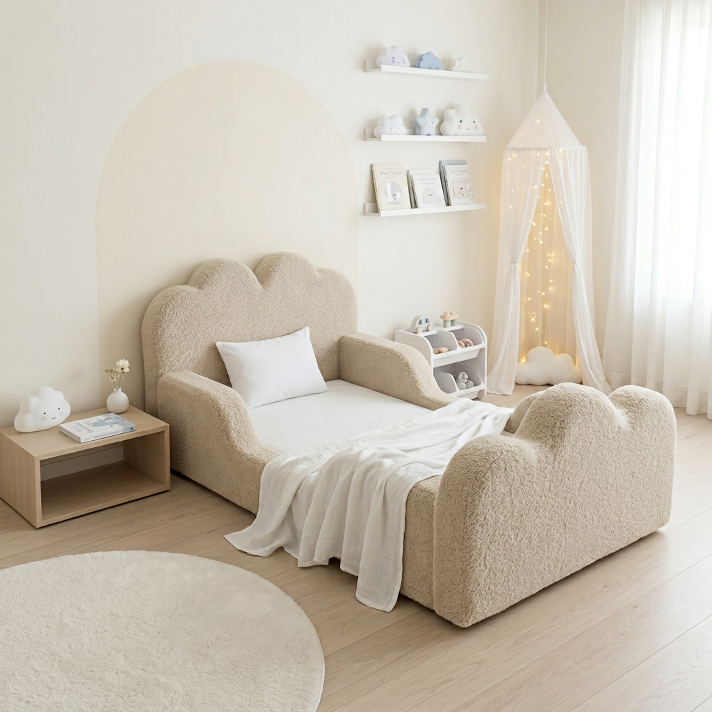Cama Montessori Infantil Sonhos Duo Solteiro - Bege