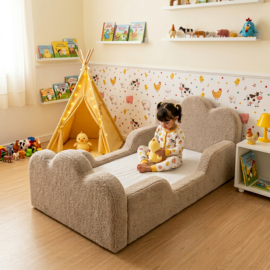 Cama Montessori Infantil Sonhos Duo Solteiro - Cinza