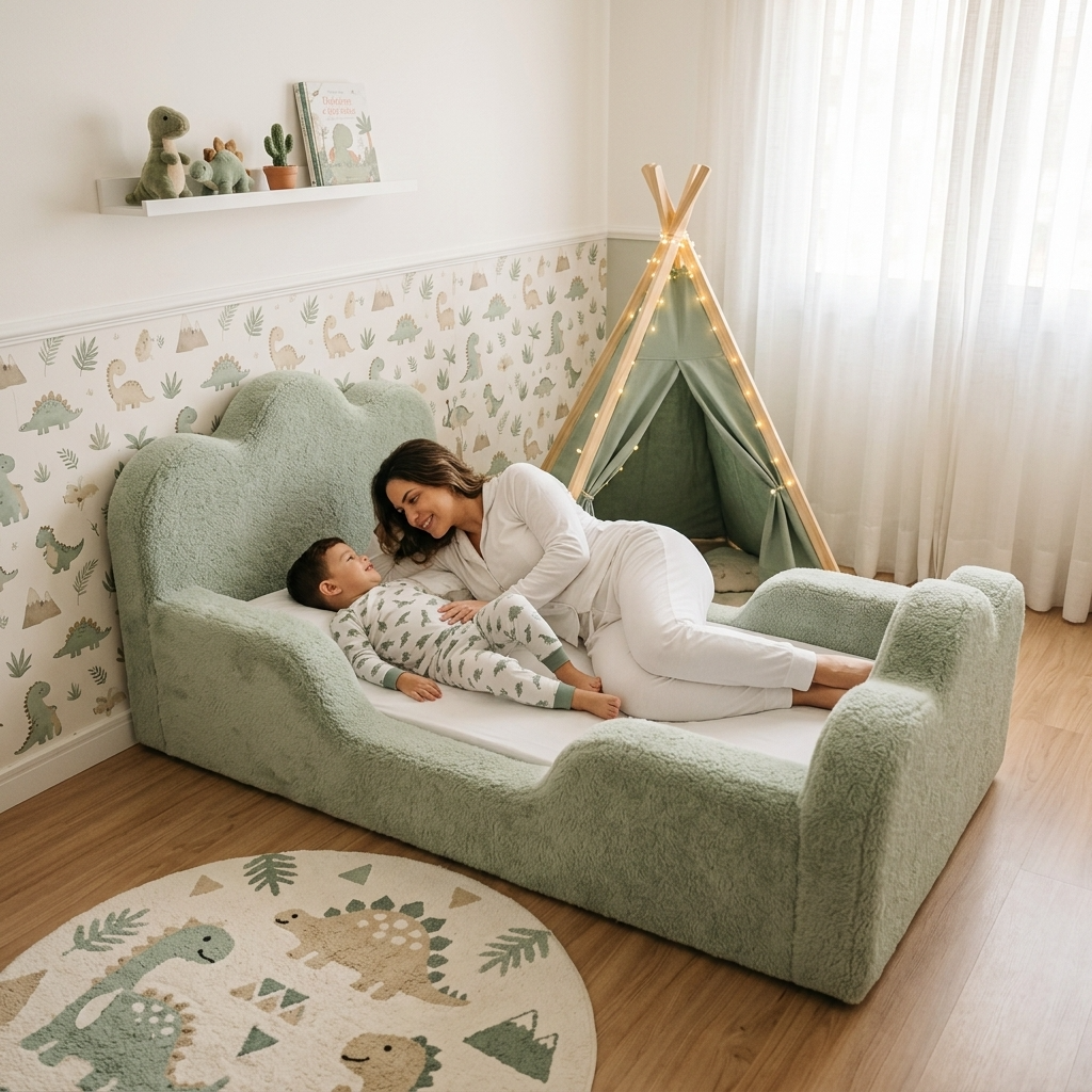 Cama Montessori Infantil Sonhos Duo Solteiro - Verde