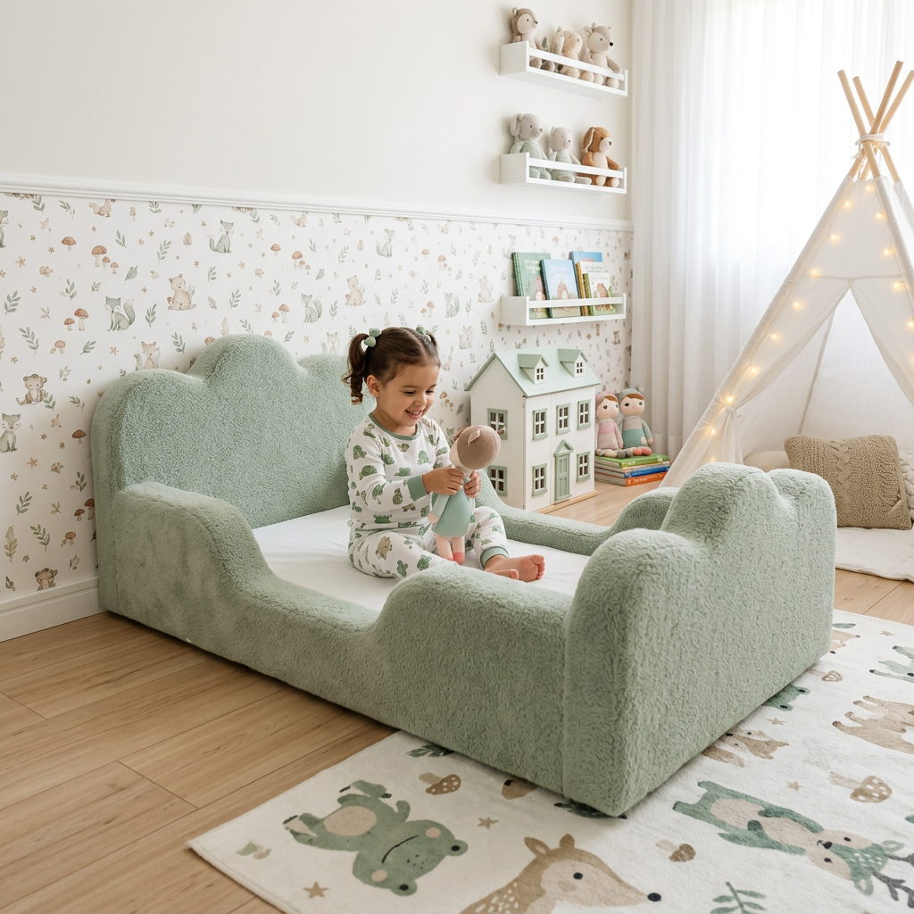 Cama Montessori Infantil Sonhos Duo Solteiro - Verde