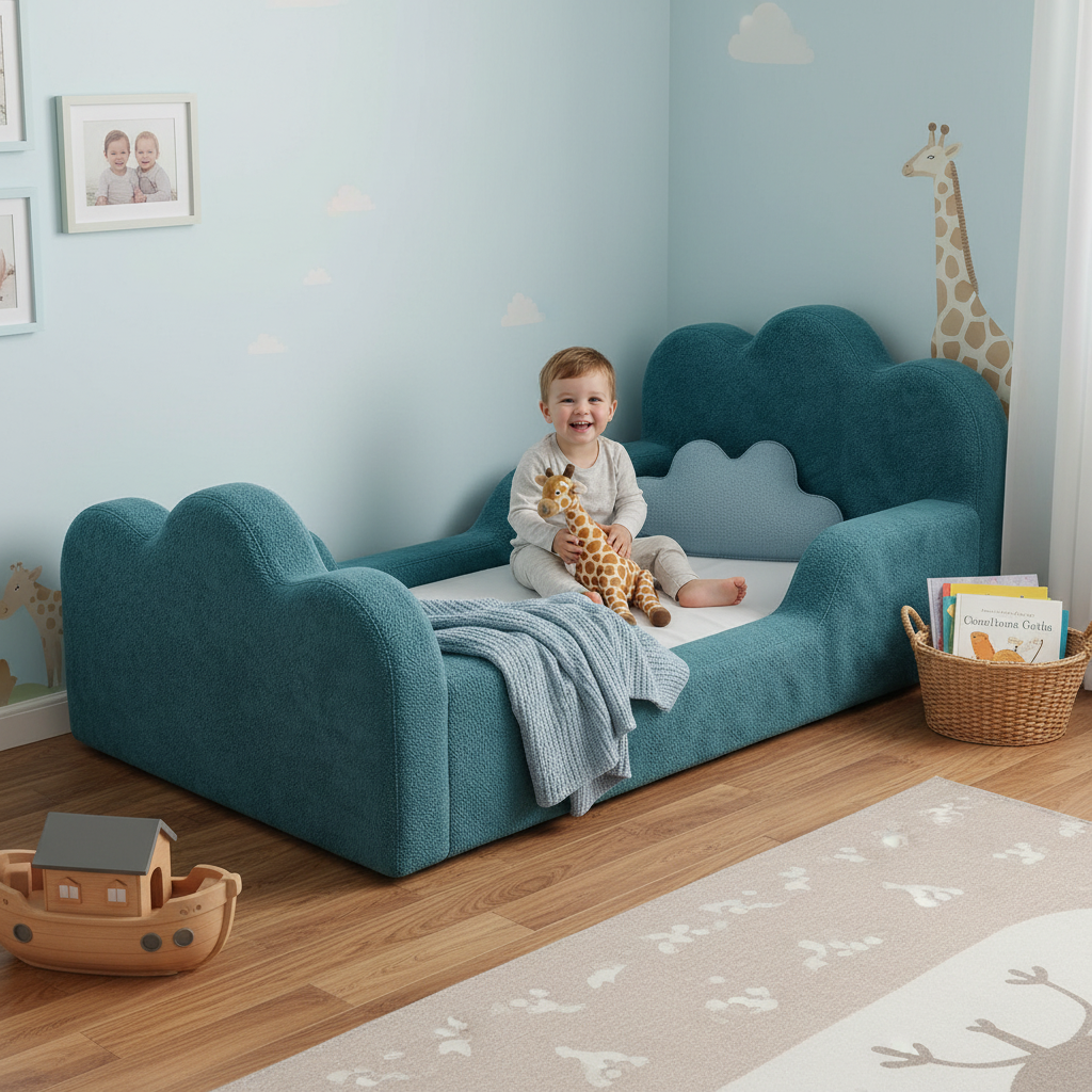 Cama Montessori Infantil Sonhos Duo Solteiro - Azul