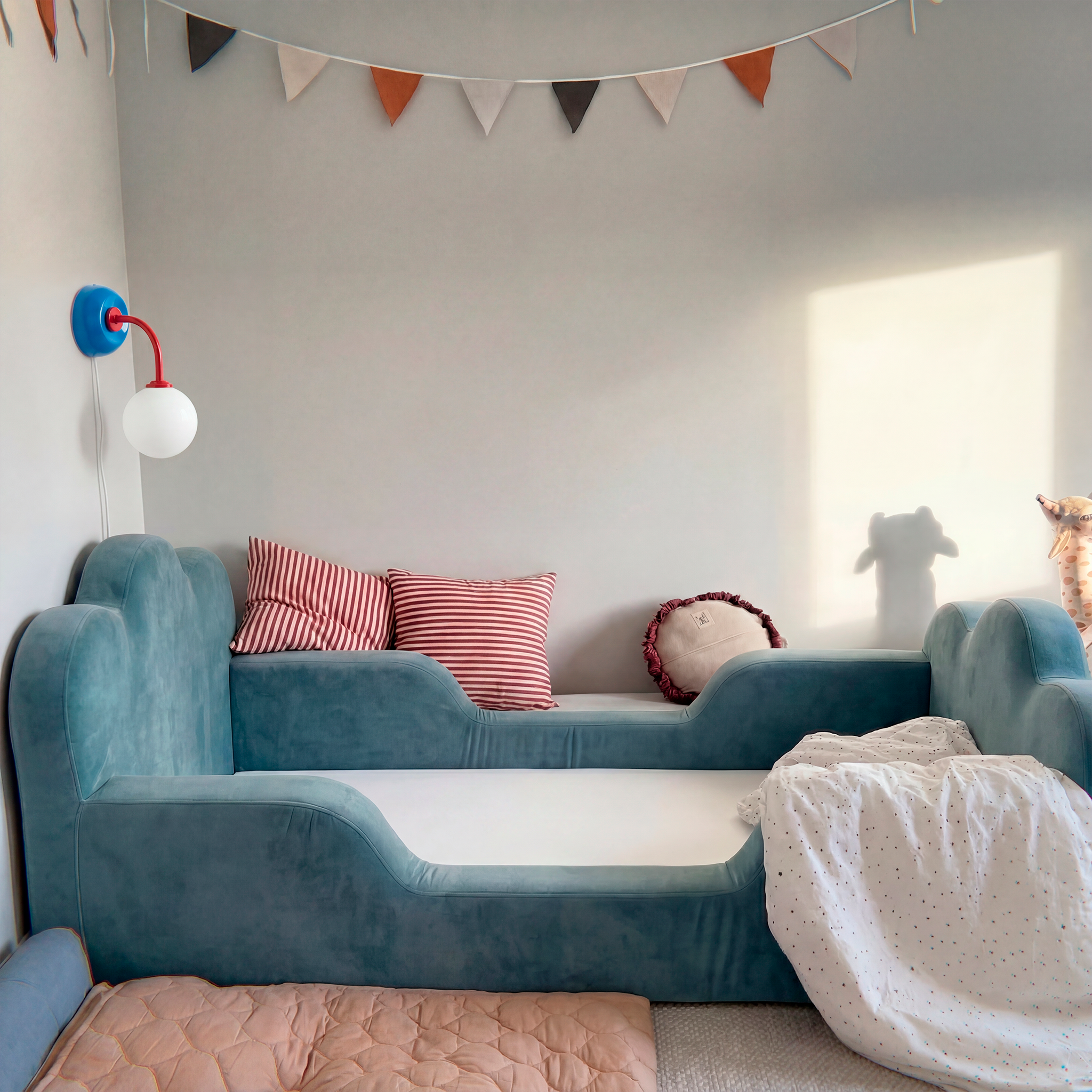 Cama Montessoriana Infantil Sonhos Duo Solteiro - Azul