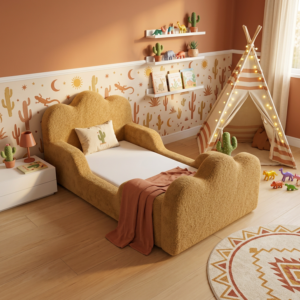 Cama Montessori Infantil Sonhos Duo Solteiro - Mostarda
