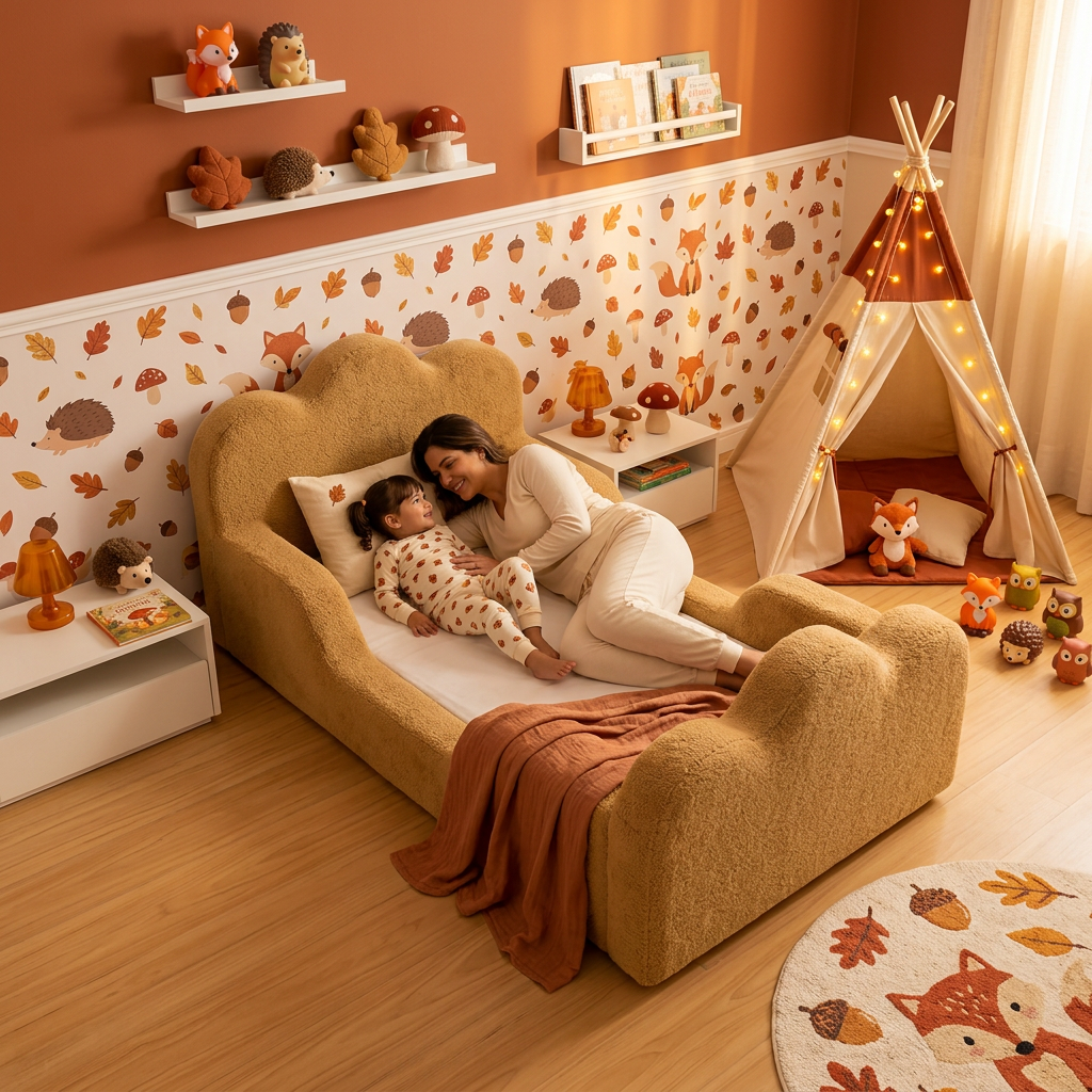 Cama Montessori Infantil Sonhos Duo Solteiro - Mostarda