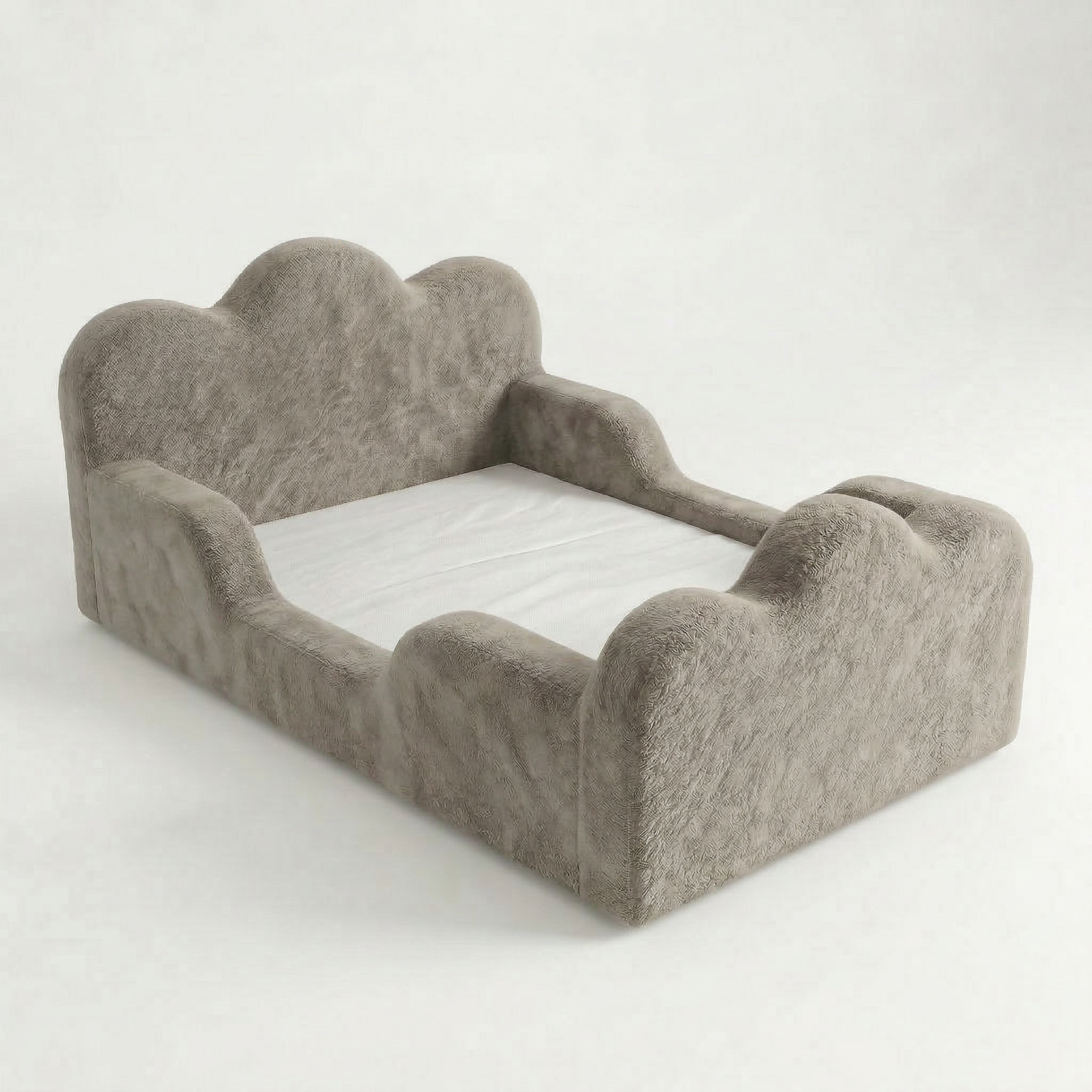 Cama Montessori Infantil Sonhos Duo Casal - Cinza