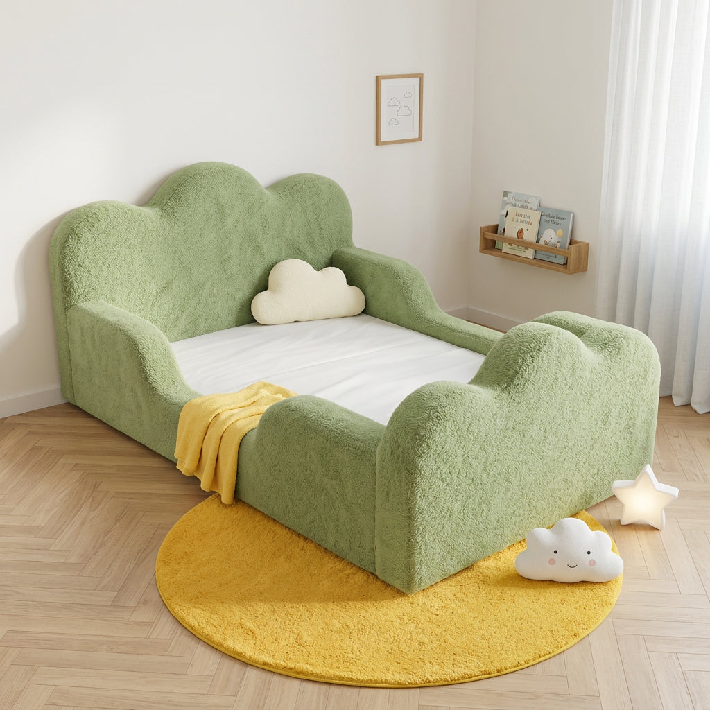 Cama Montessori Infantil Sonhos Duo Casal - Verde