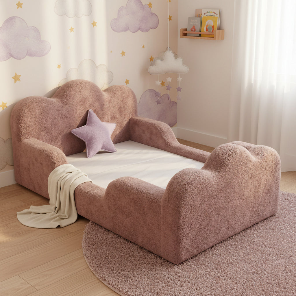 Cama Montessoriana Infantil Sonhos Duo Casal - Rosa