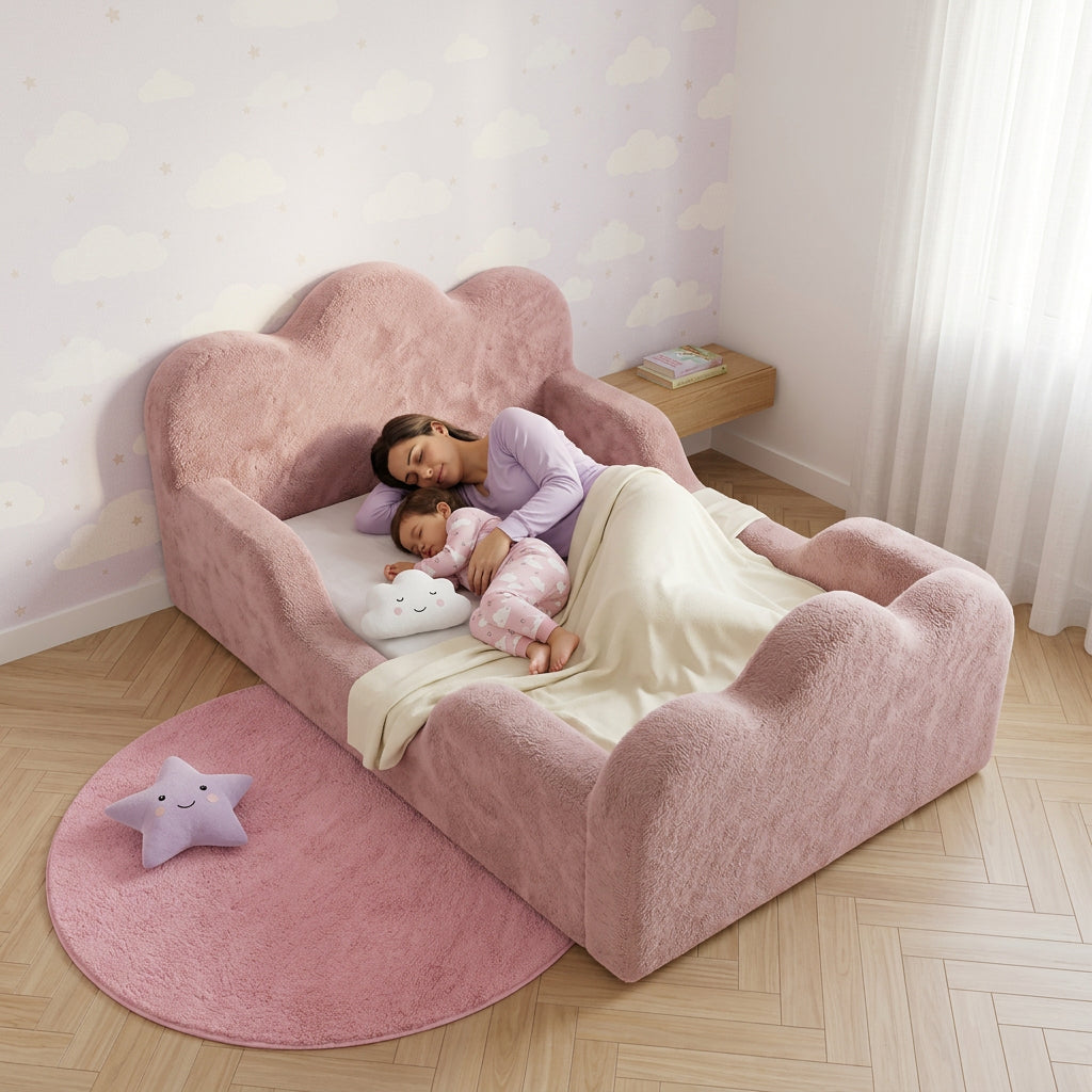 Cama Montessoriana Infantil Sonhos Duo Casal - Rosa
