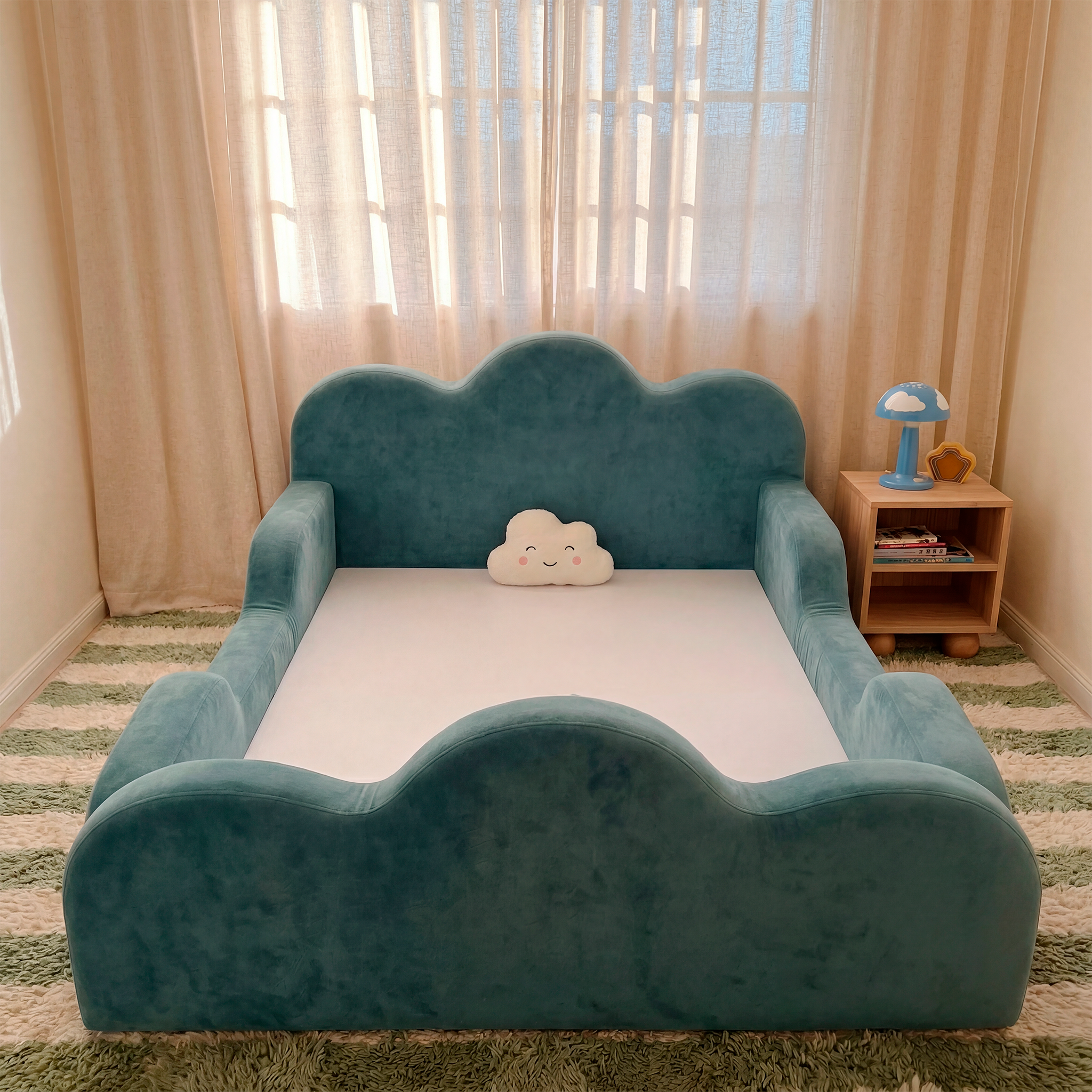 Cama Montessoriana Infantil Sonhos Duo Casal - Azul