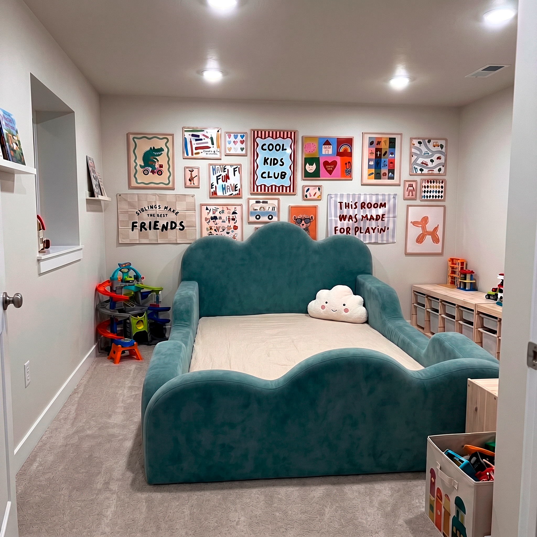 Cama Montessoriana Infantil Sonhos Duo Casal - Azul