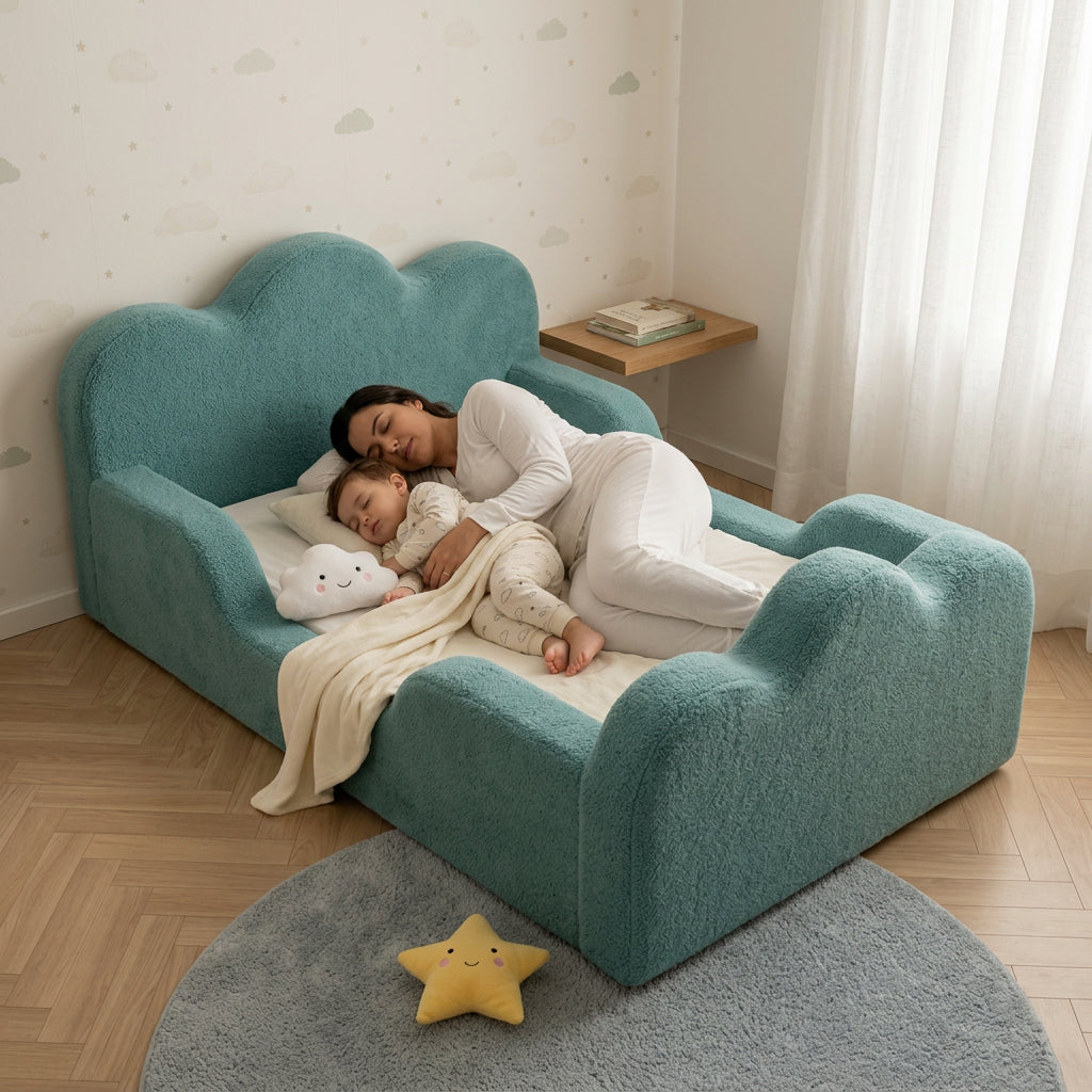 Cama Montessori Infantil Sonhos Duo Casal - Azul