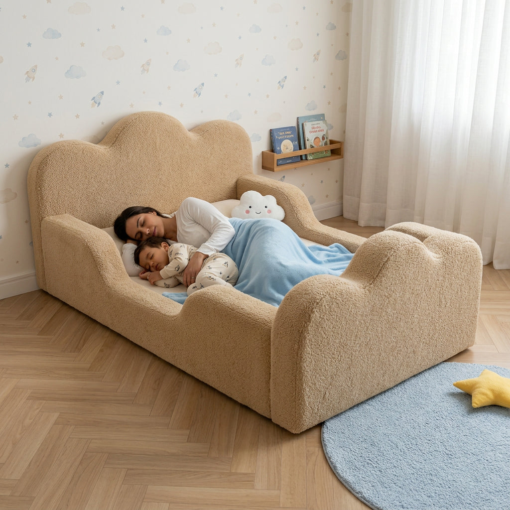 Cama Montessori Infantil Sonhos Duo Casal - Mostarda