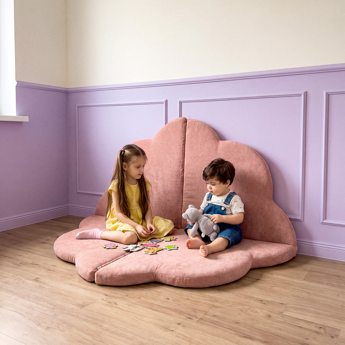 Tatame Modular Infantil Sonhos - Rosa
