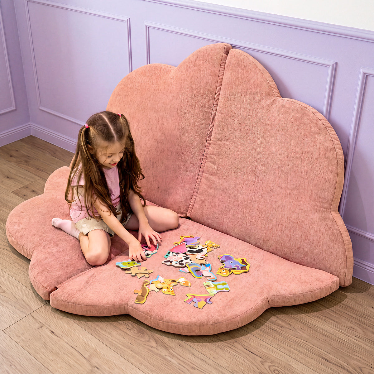 Tatame Modular Infantil Sonhos - Rosa