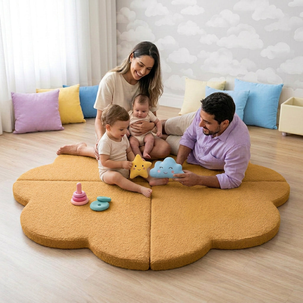 Tatame Modular Infantil Sonhos - Mostarda