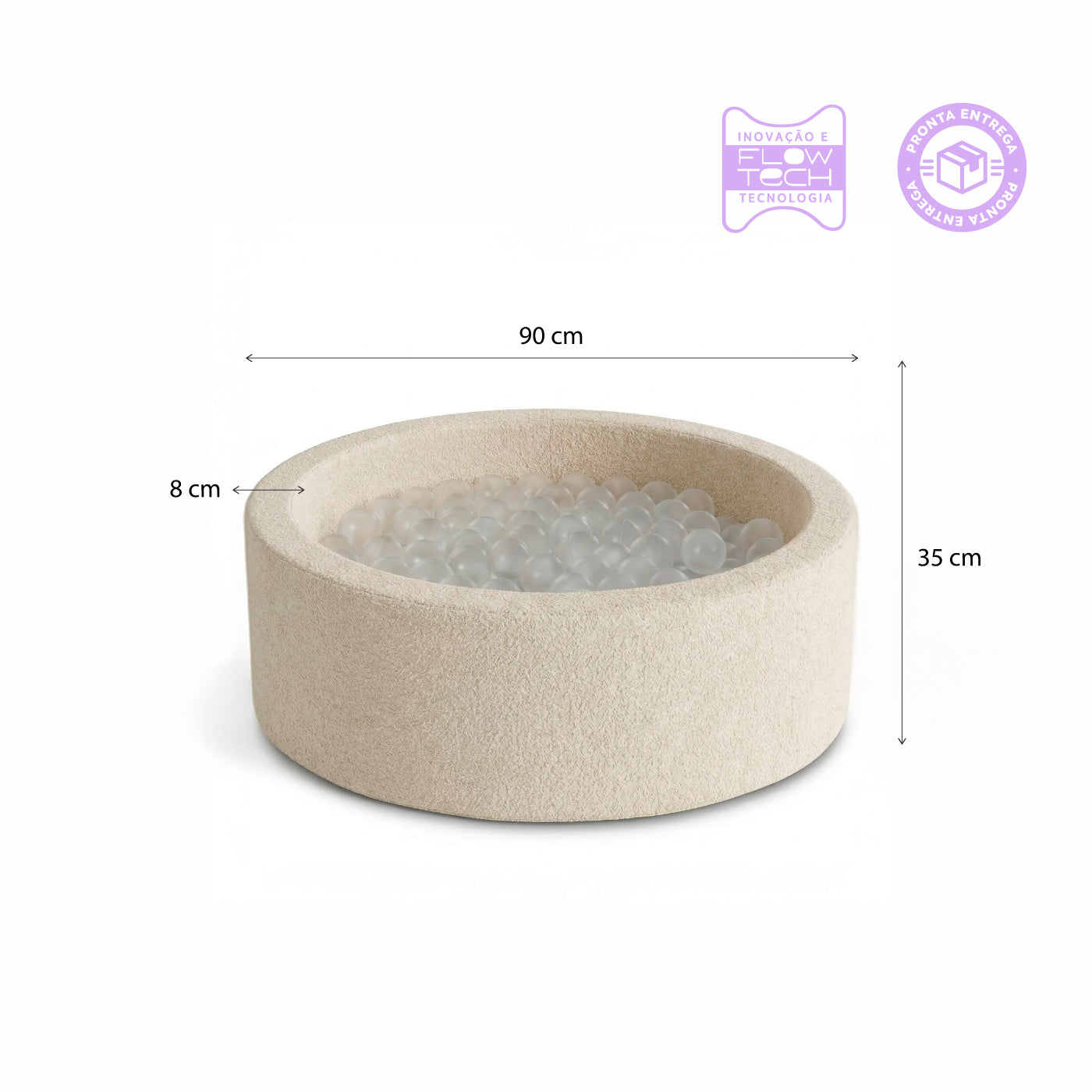 Piscina de Bolinhas Infantil Aventuras Play - Bege