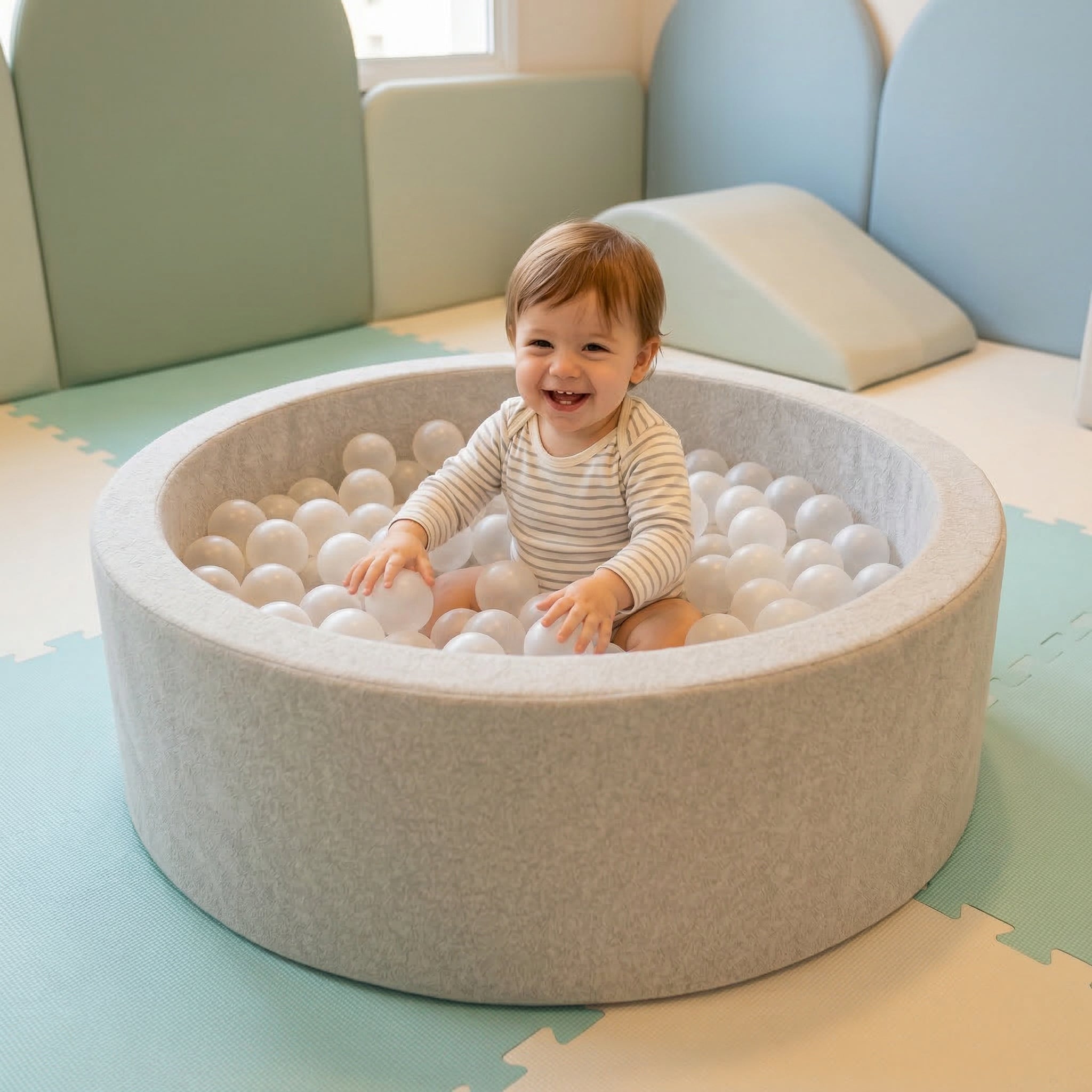 Piscina de Bolinhas Infantil Aventuras Play - Bege