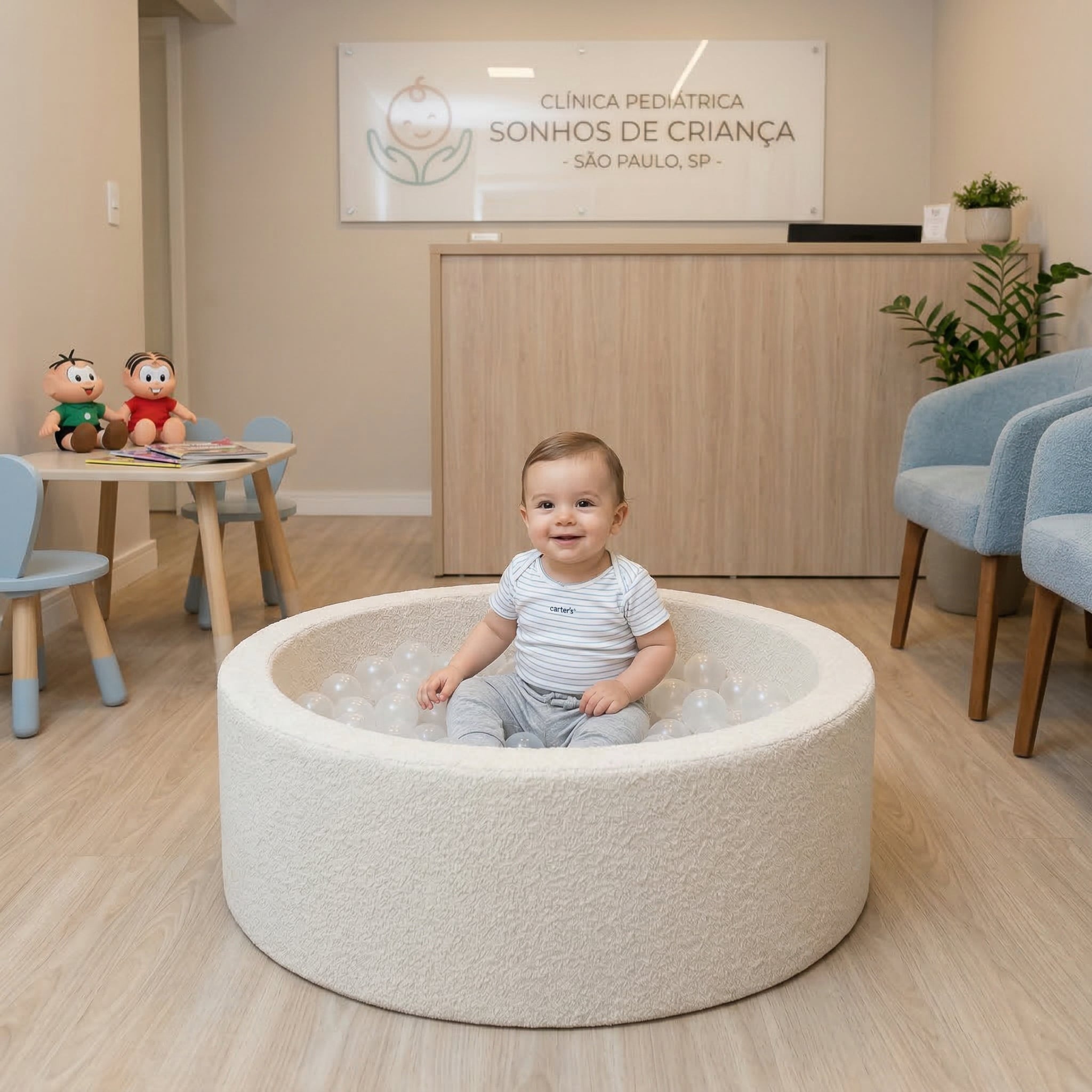 Piscina de Bolinhas Infantil Aventuras Play - Bege