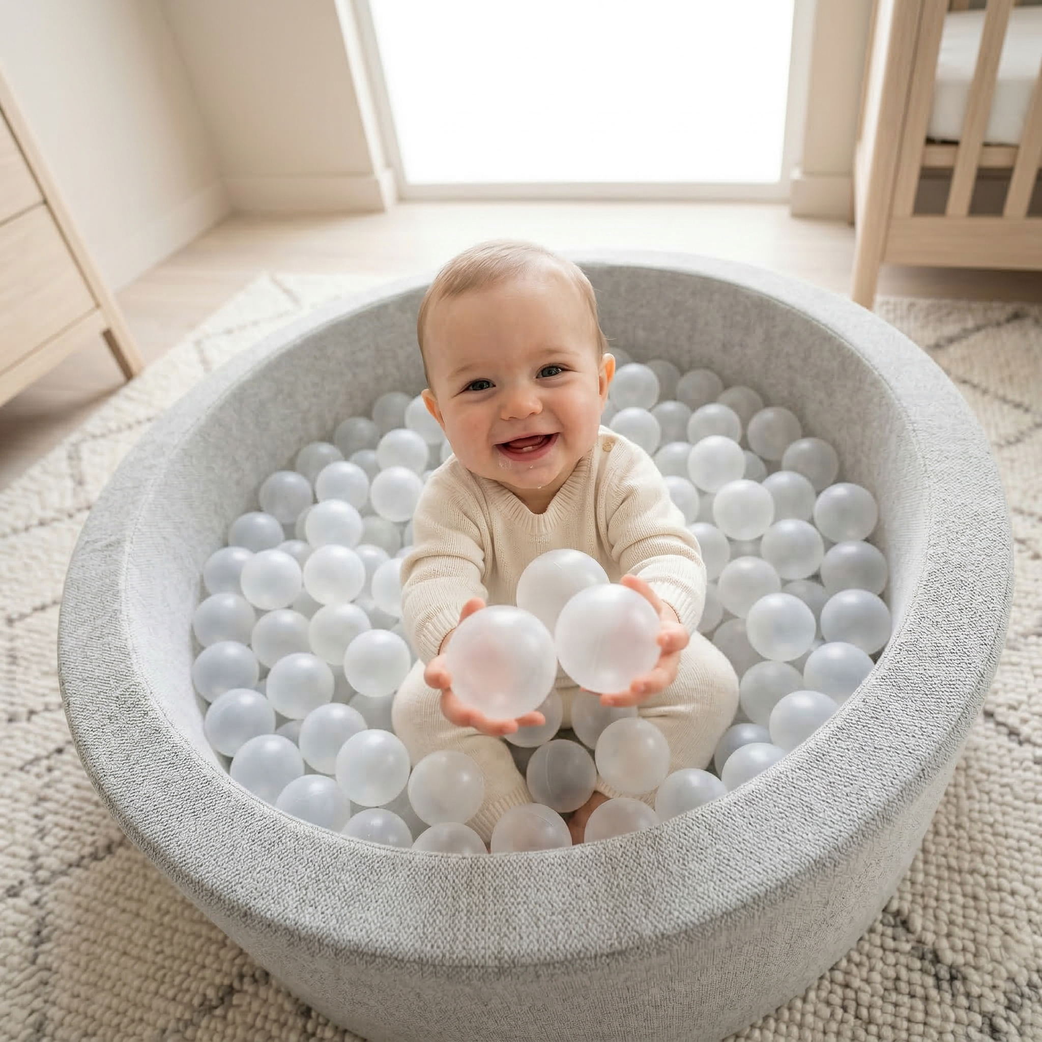 Piscina de Bolinhas Infantil Aventuras Play  - Cinza
