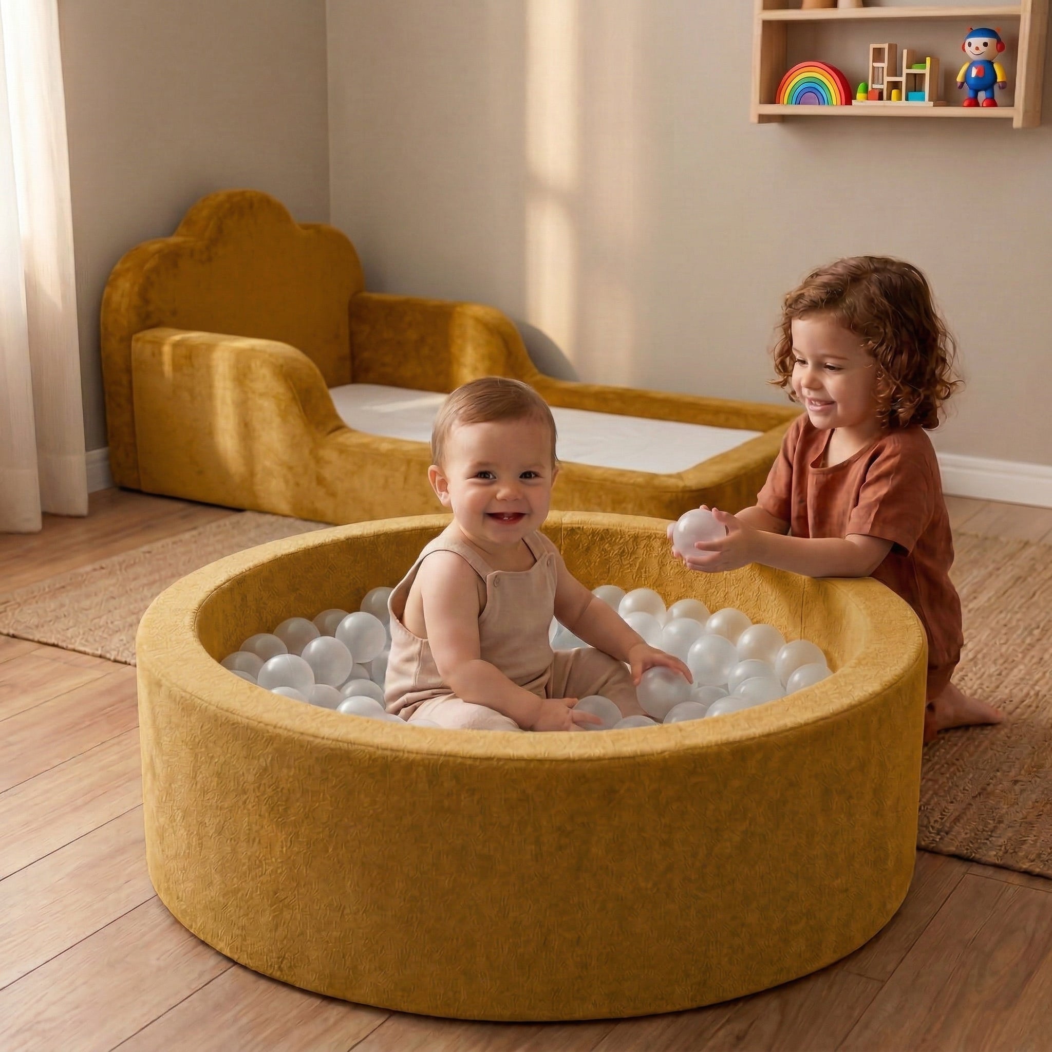 Piscina de Bolinhas Infantil Aventuras Play  - Mostarda
