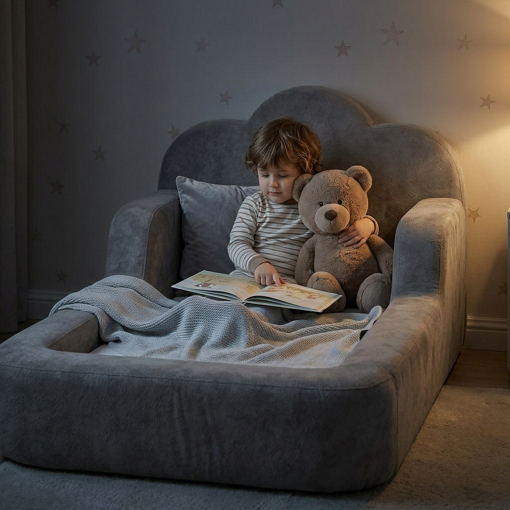 Cama Montessori Infantil Sonhos One Solteiro  - Cinza