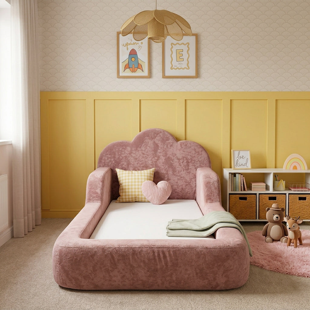 Cama Montessori Infantil Sonhos One Solteiro   - Rosa