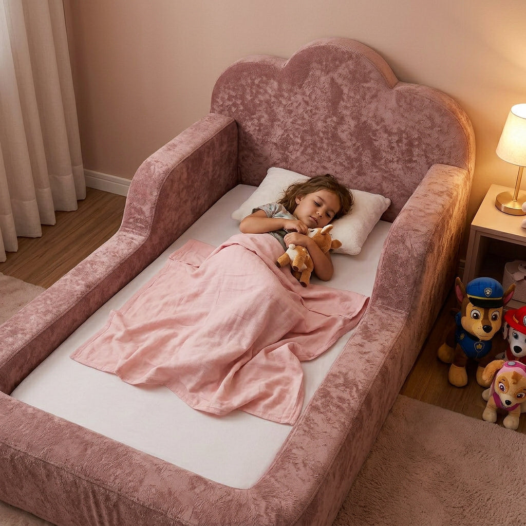 Cama Montessori Infantil Sonhos One Solteiro   - Rosa