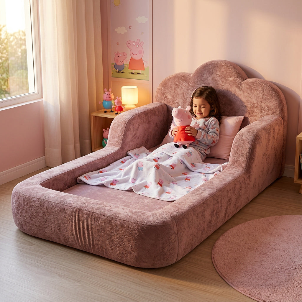 Cama Montessori Infantil Sonhos One Solteiro   - Rosa