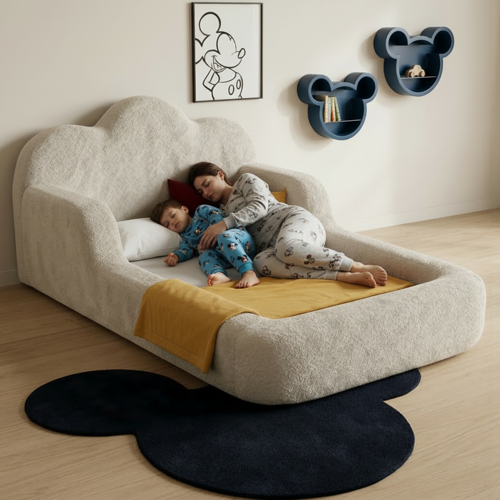 Cama Montessori Infantil Sonhos One Casal - Bege