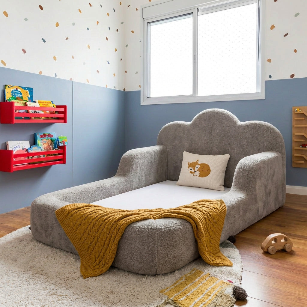 Cama Montessori Infantil Sonhos One Casal- Cinza