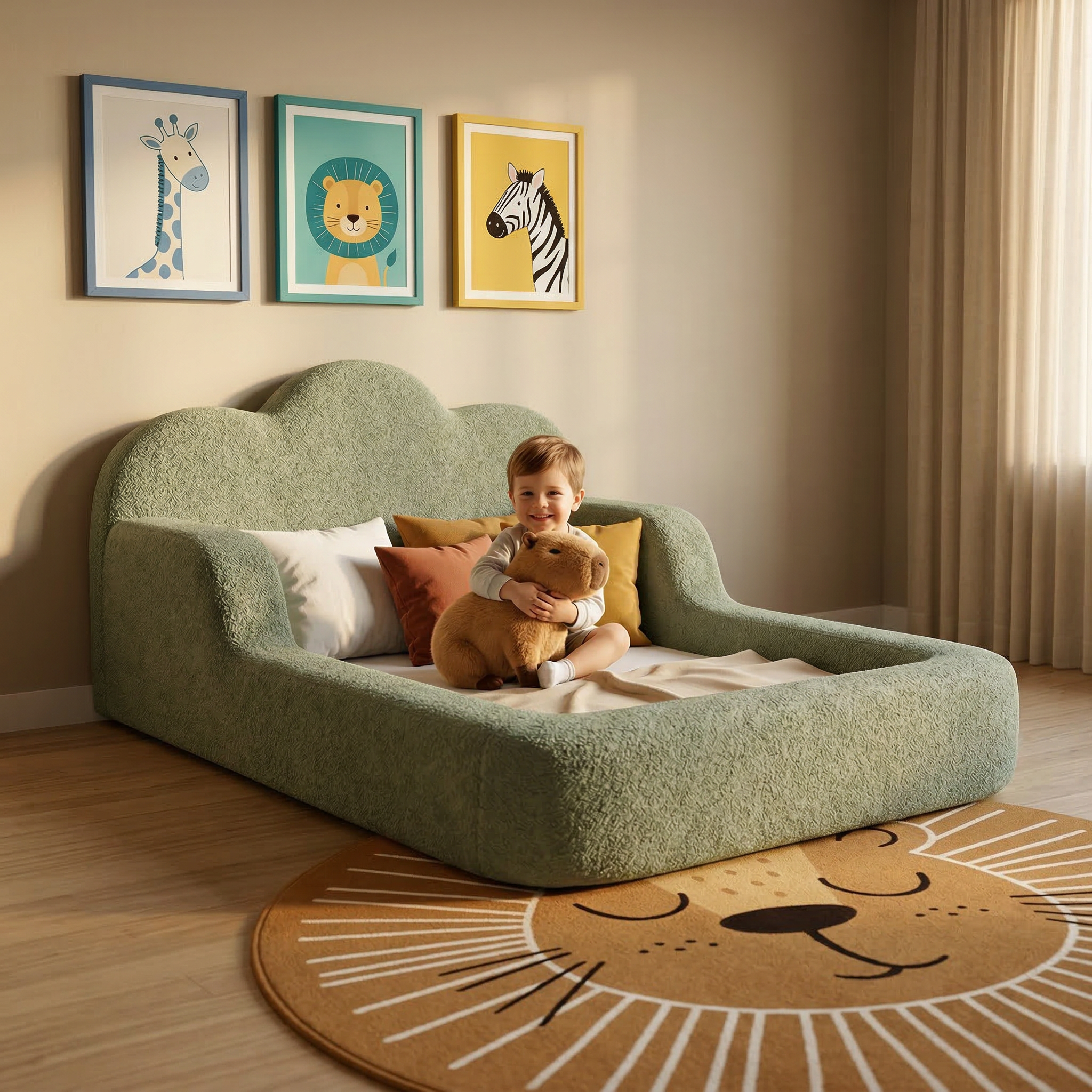 Cama Montessori Infantil Sonhos One Casal - Verde