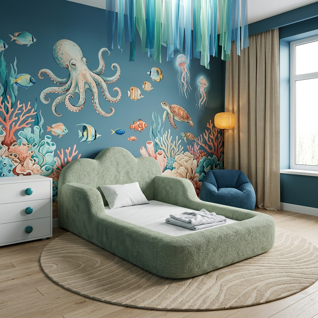 Cama Montessori Infantil Sonhos One Casal - Verde