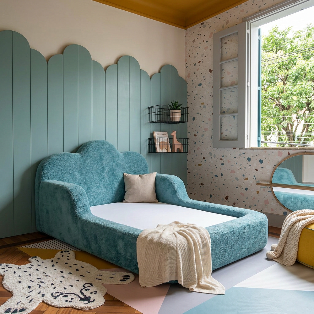 Cama Montessori Infantil Sonhos One Casal- Azul