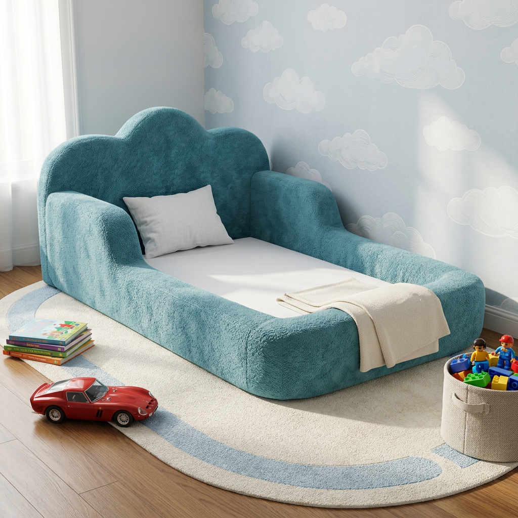 Cama Montessori Infantil Sonhos One Casal- Azul