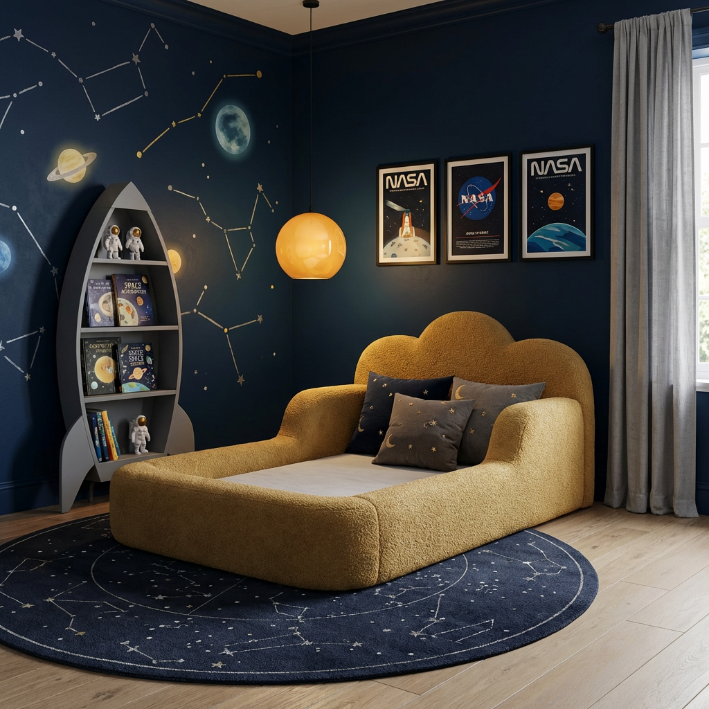 Cama Montessori Infantil Sonhos One Casal  - Mostarda