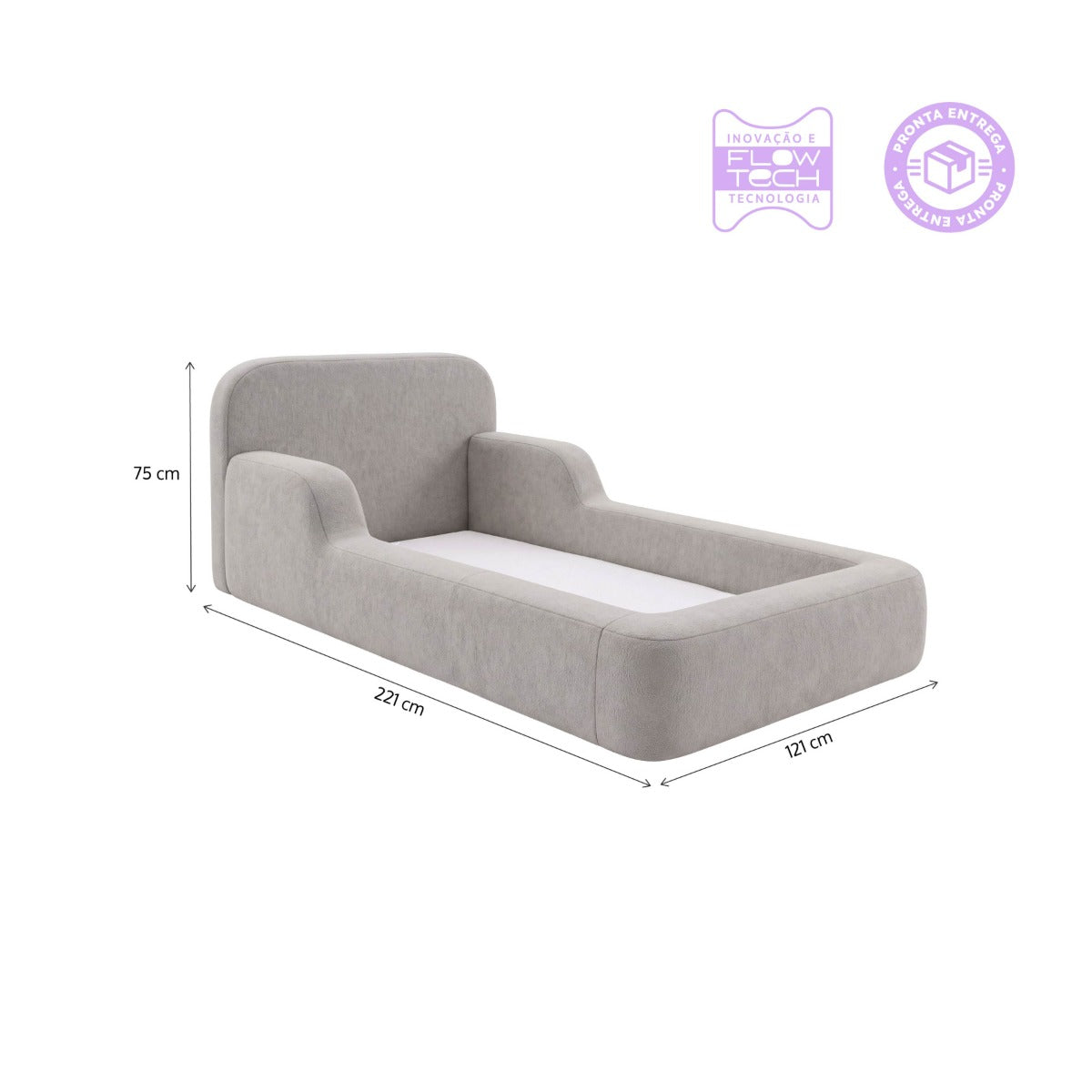 Cama Montessoriana Geow Cinza