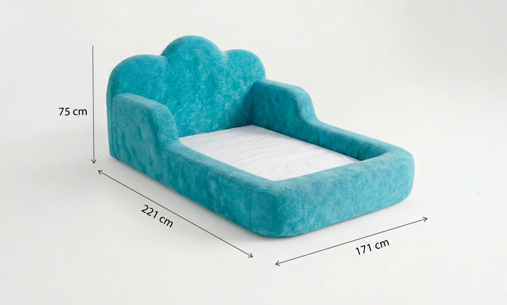 Cama Montessori Infantil Sonhos One Casal- Azul