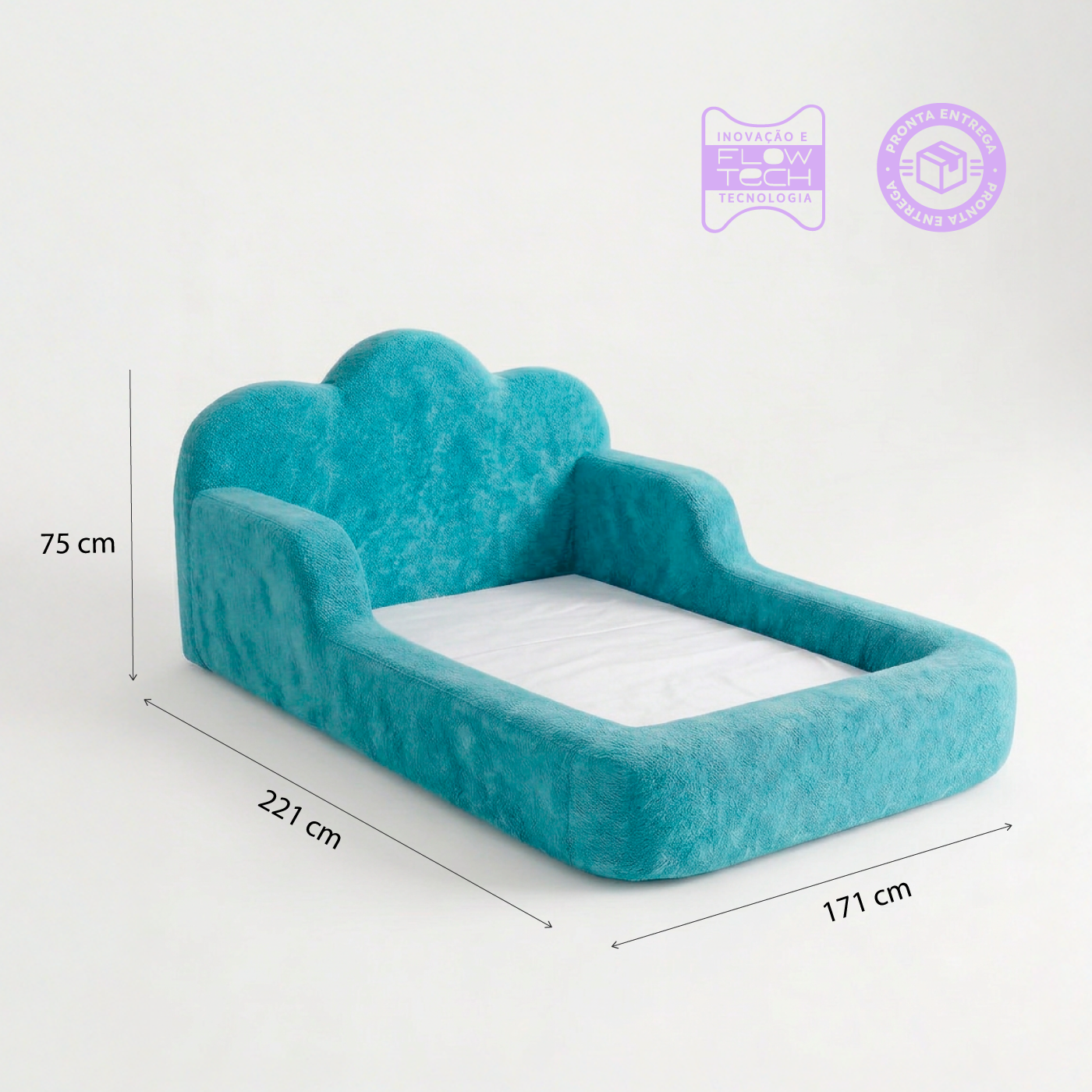 Cama Montessori Infantil Sonhos One Casal- Azul
