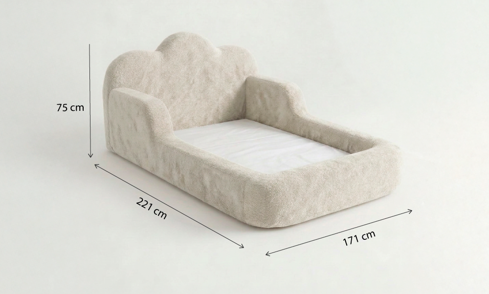 Cama Montessori Infantil Sonhos One Casal - Bege