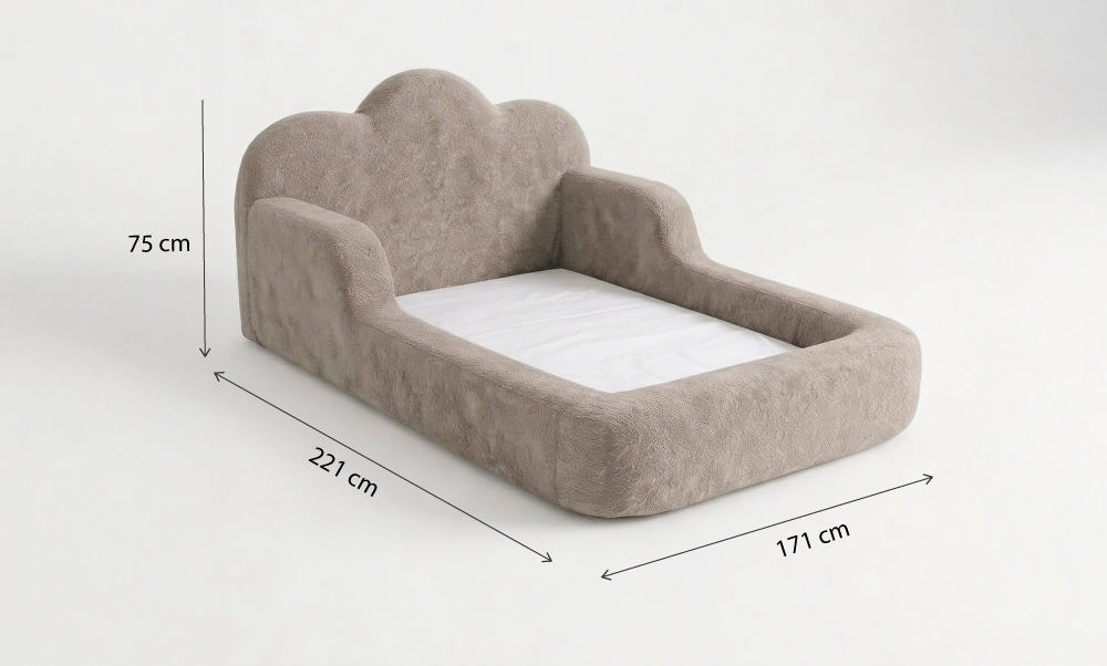 Cama Montessori Infantil Sonhos One Casal- Cinza