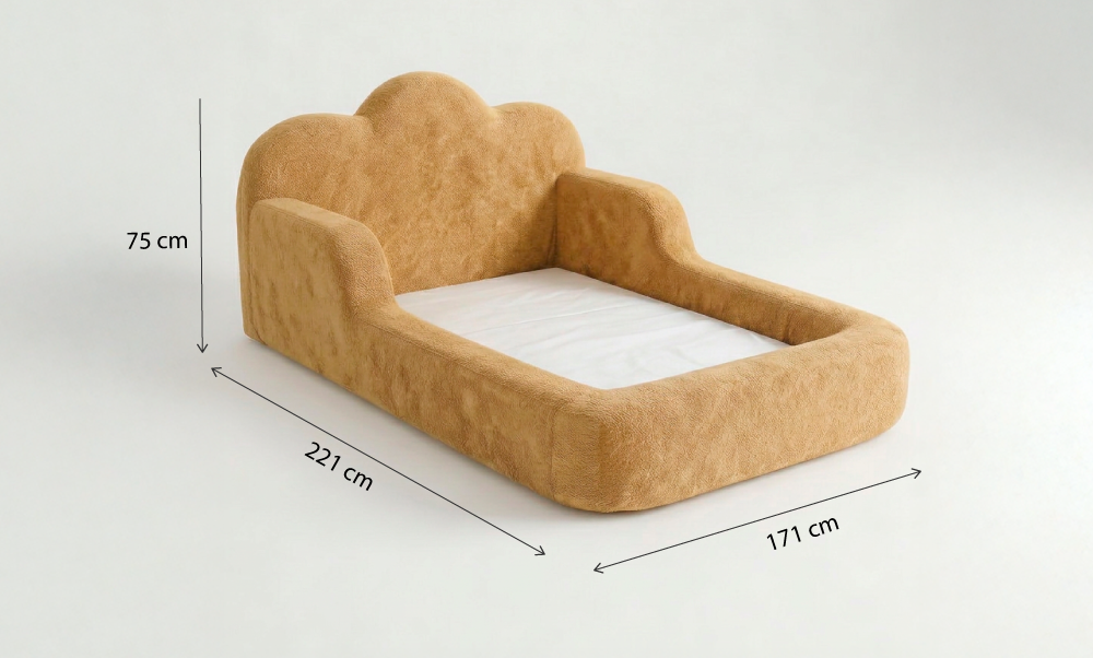 Cama Montessori Infantil Sonhos One Casal  - Mostarda
