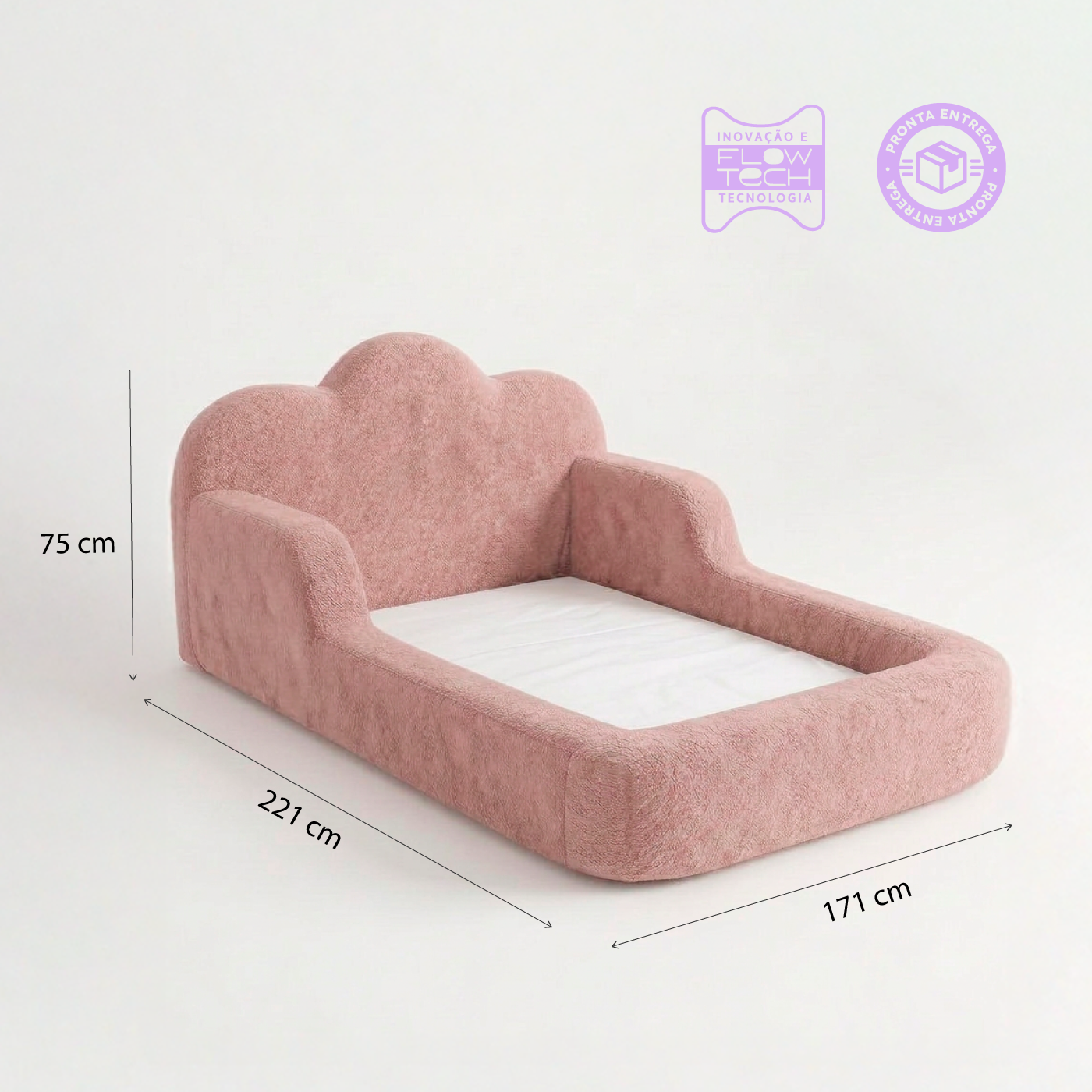 Cama Montessori Infantil Sonhos One Casal- Rosa