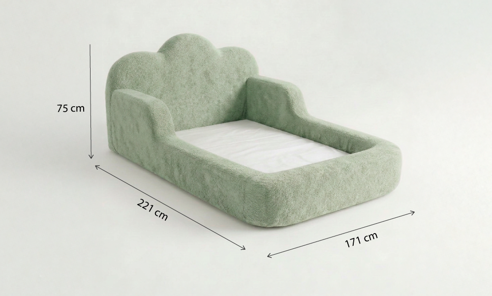 Cama Montessori Infantil Sonhos One Casal - Verde