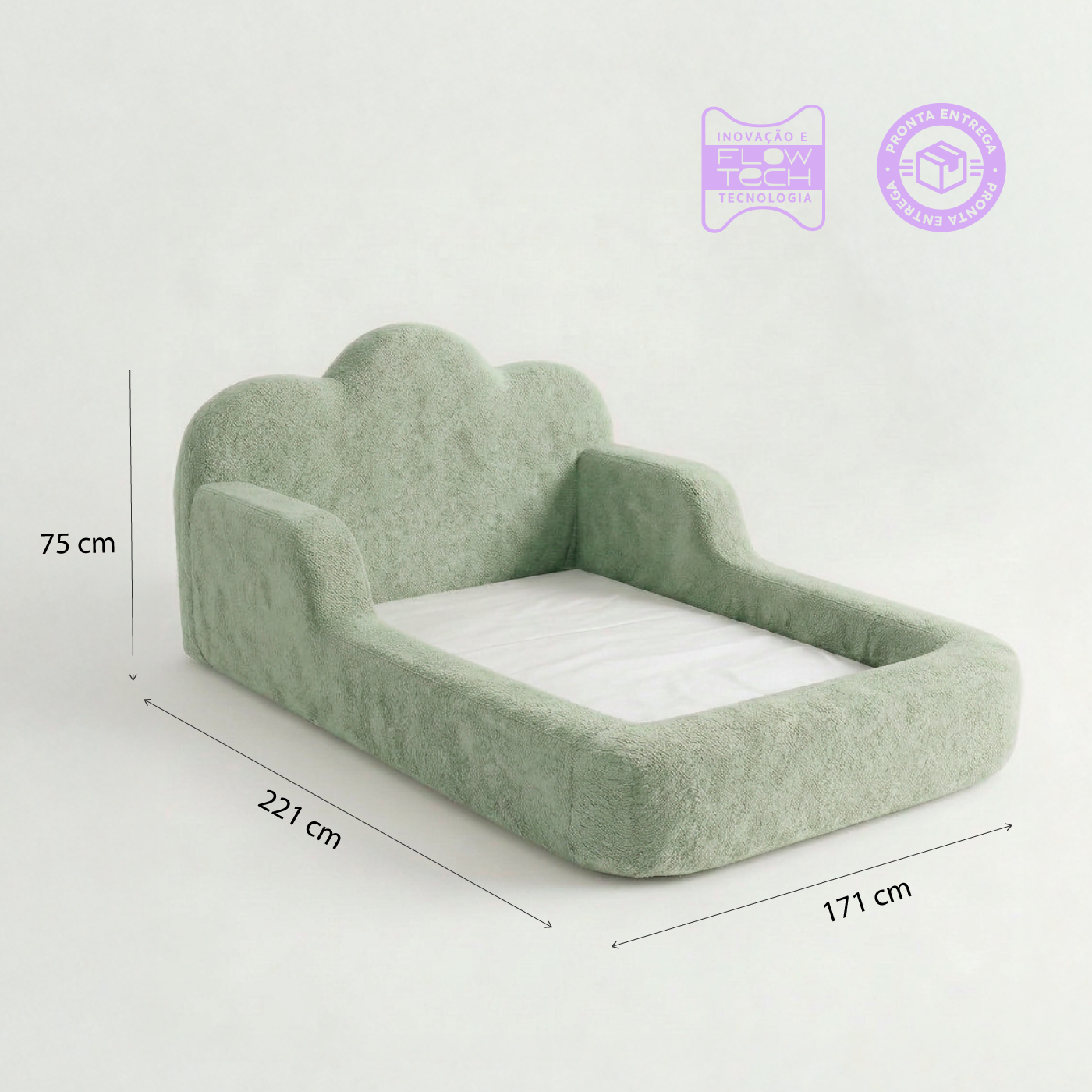 Cama Montessori Infantil Sonhos One Casal - Verde