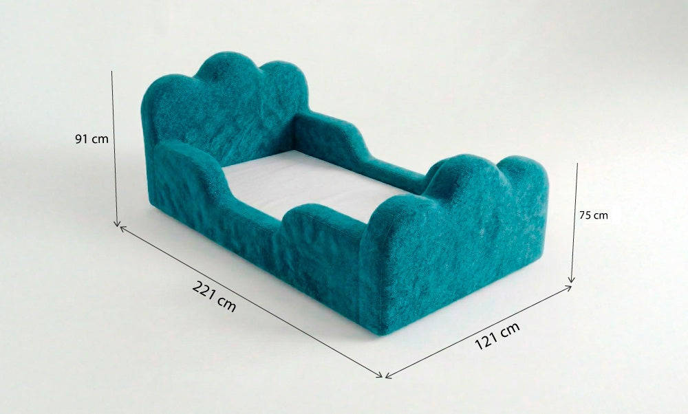 Cama Montessori Infantil Sonhos Duo Solteiro - Azul