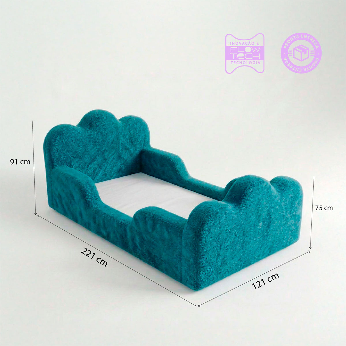 Cama Montessori Infantil Sonhos Duo Solteiro - Azul