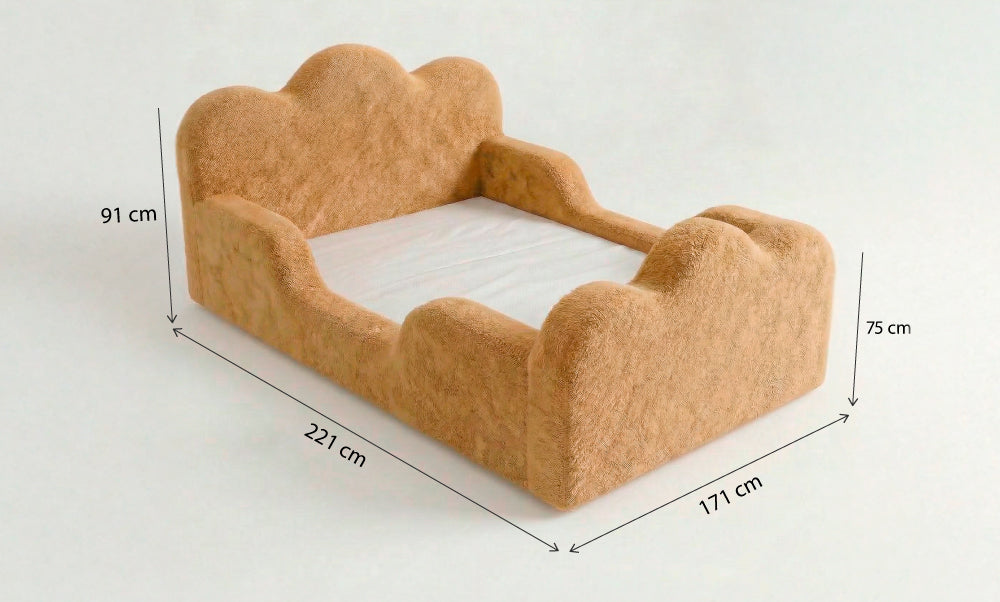 Cama Montessori Infantil Sonhos Duo Casal - Mostarda