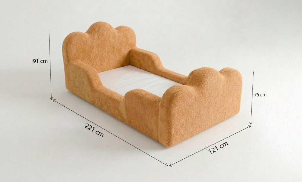 Cama Montessori Infantil Sonhos Duo Solteiro - Mostarda