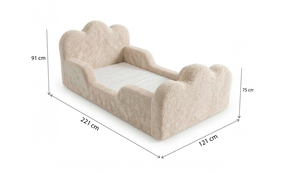 Cama Montessori Infantil Sonhos Duo Solteiro - Bege